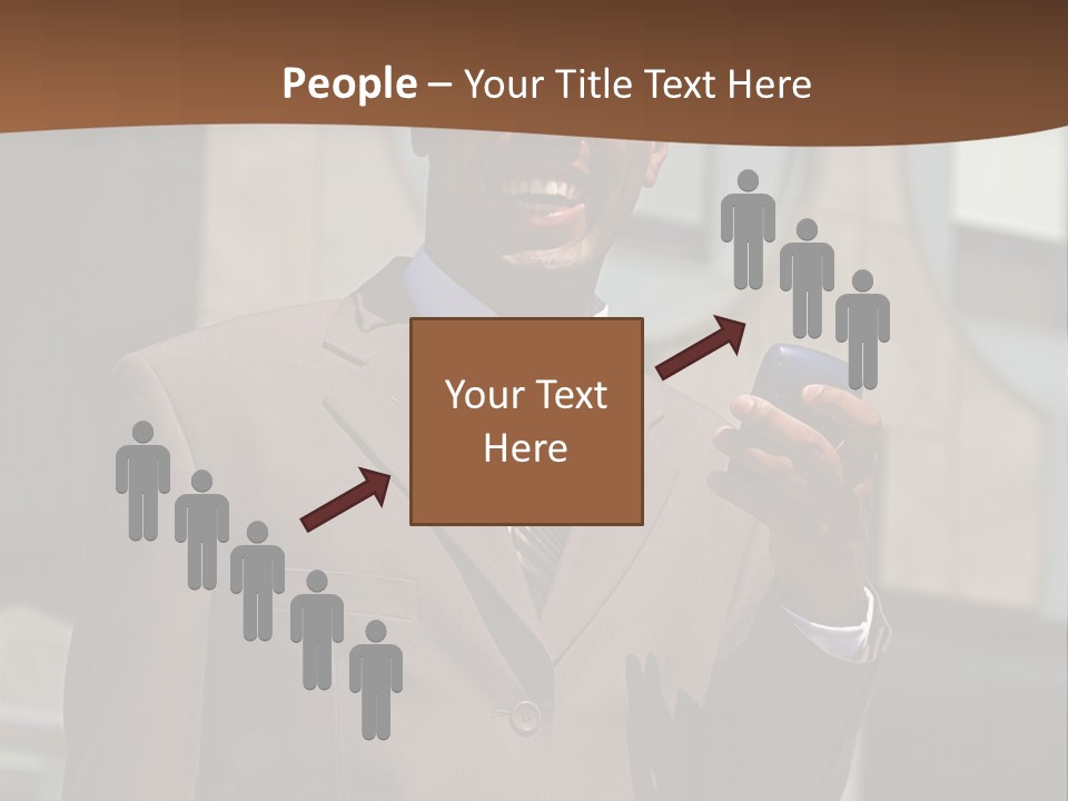 An Confident And Successful African-American Businessman In A Power Suit PowerPoint Template