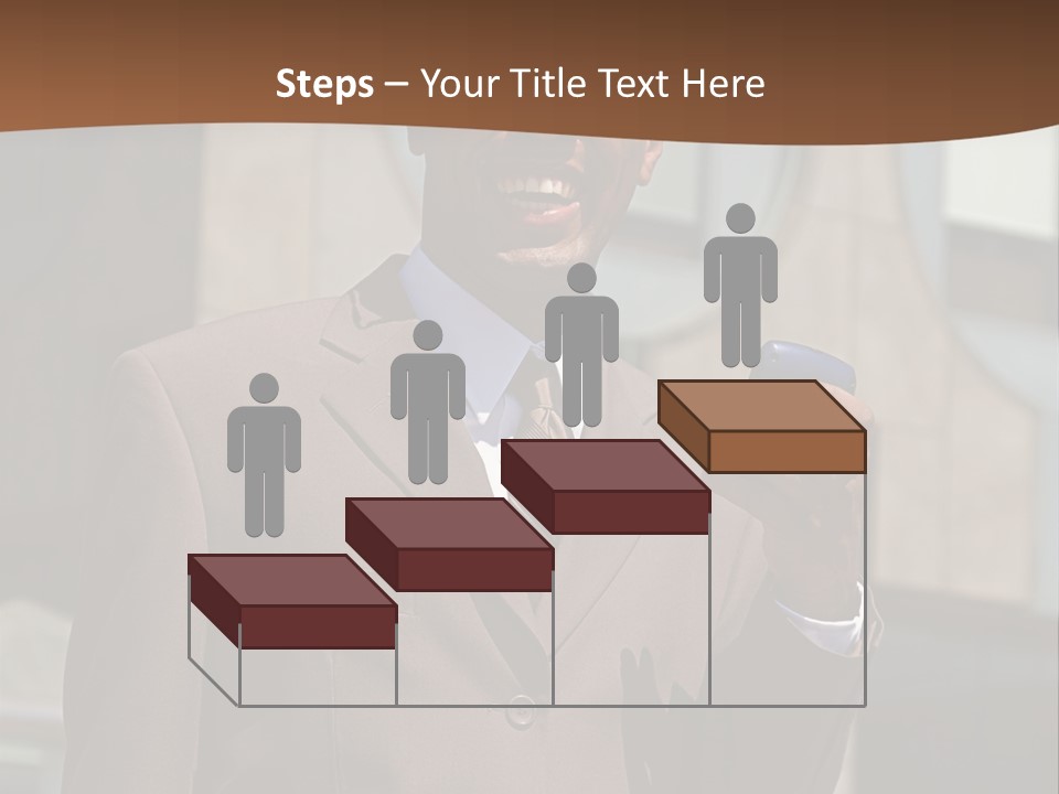 An Confident And Successful African-American Businessman In A Power Suit PowerPoint Template