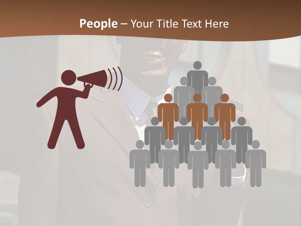 An Confident And Successful African-American Businessman In A Power Suit PowerPoint Template