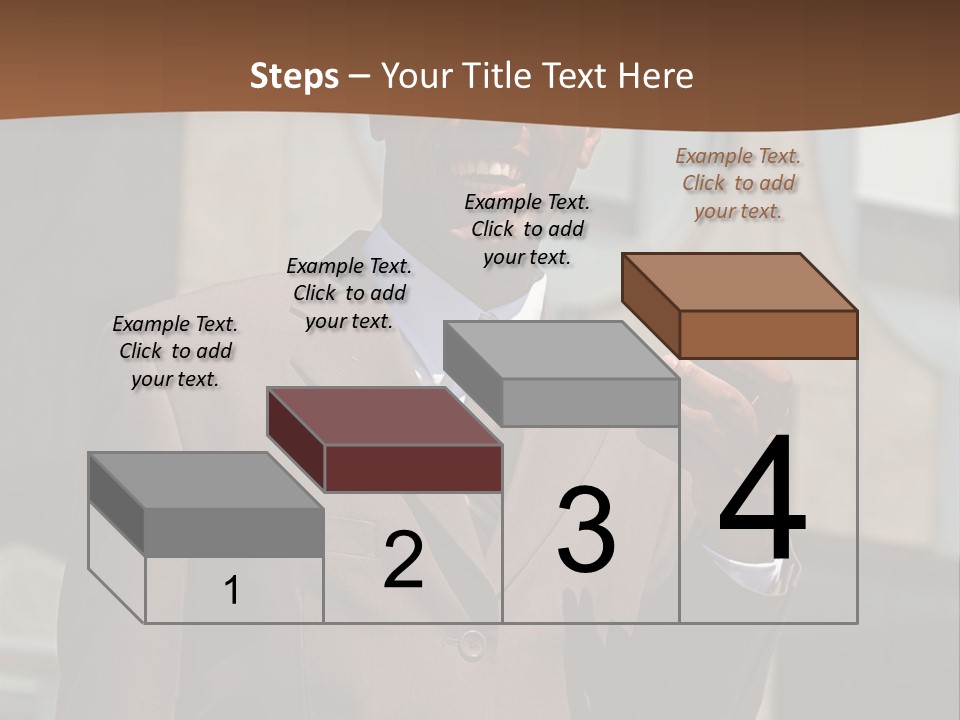 An Confident And Successful African-American Businessman In A Power Suit PowerPoint Template