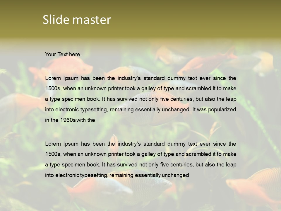 Fish In Aquarium PowerPoint Template