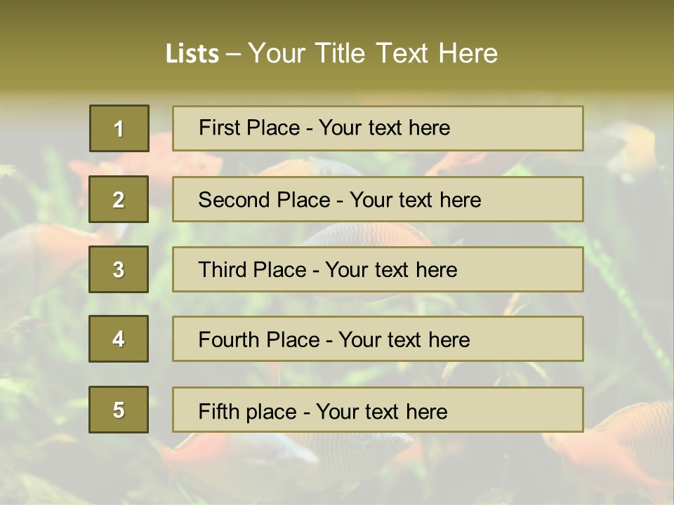 Fish In Aquarium PowerPoint Template
