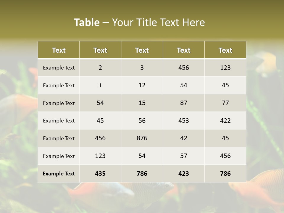 Fish In Aquarium PowerPoint Template