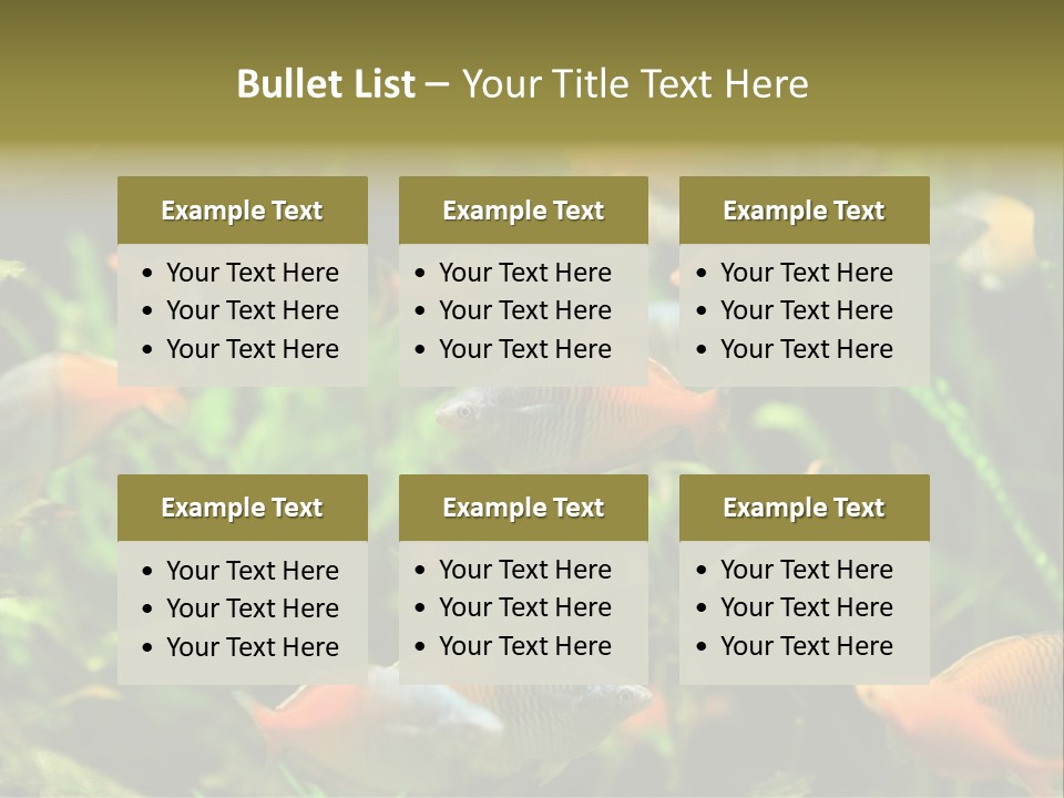 Fish In Aquarium PowerPoint Template