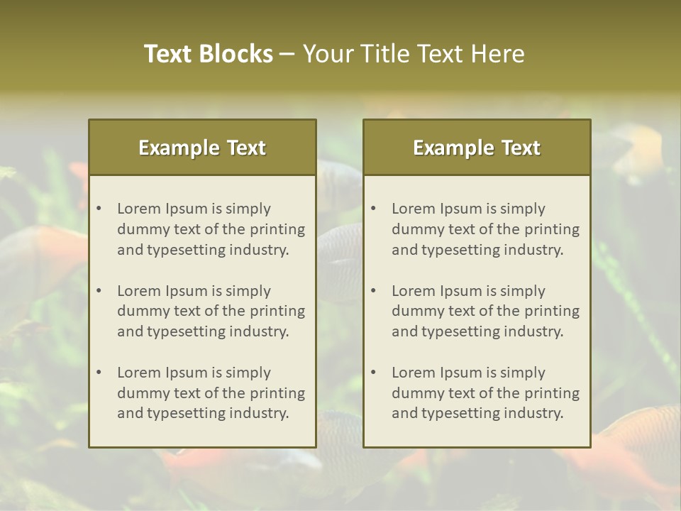 Fish In Aquarium PowerPoint Template