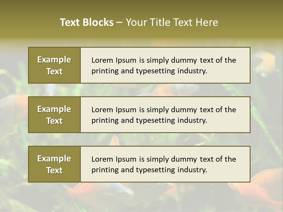 Fish In Aquarium PowerPoint Template