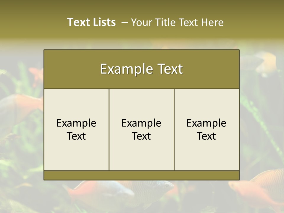 Fish In Aquarium PowerPoint Template