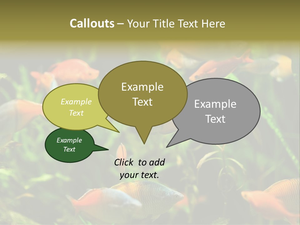 Fish In Aquarium PowerPoint Template