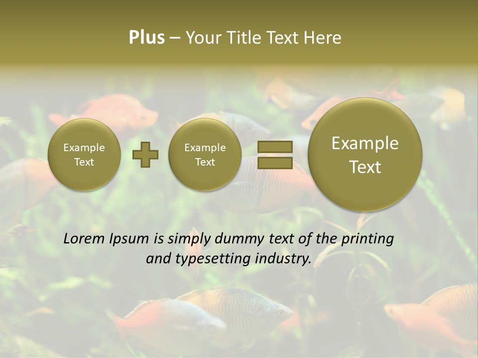 Fish In Aquarium PowerPoint Template