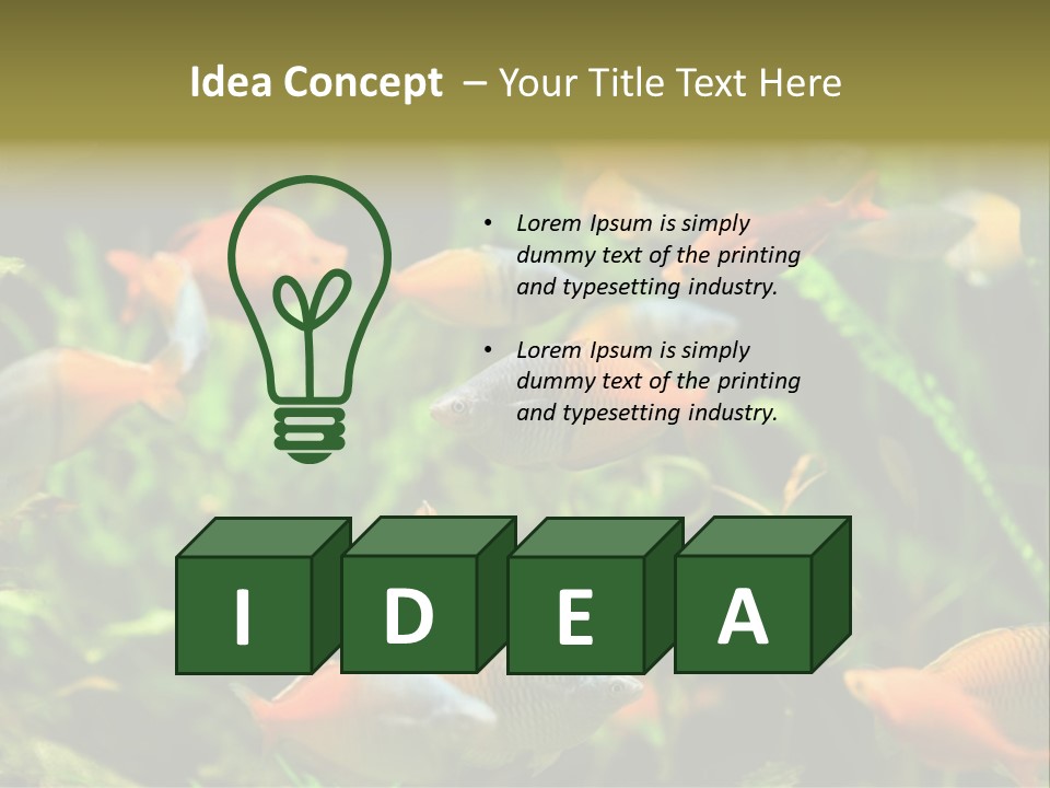 Fish In Aquarium PowerPoint Template