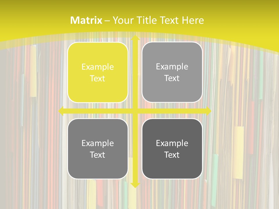 Colorful Of File Folder In The Hanger PowerPoint Template