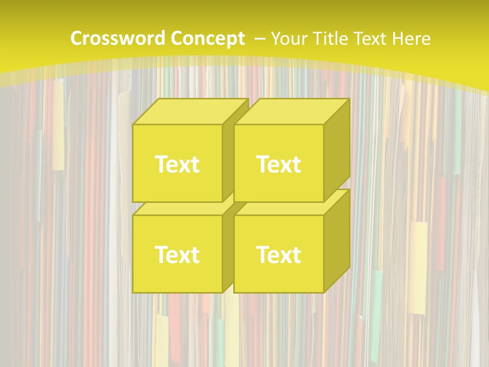 Colorful Of File Folder In The Hanger PowerPoint Template