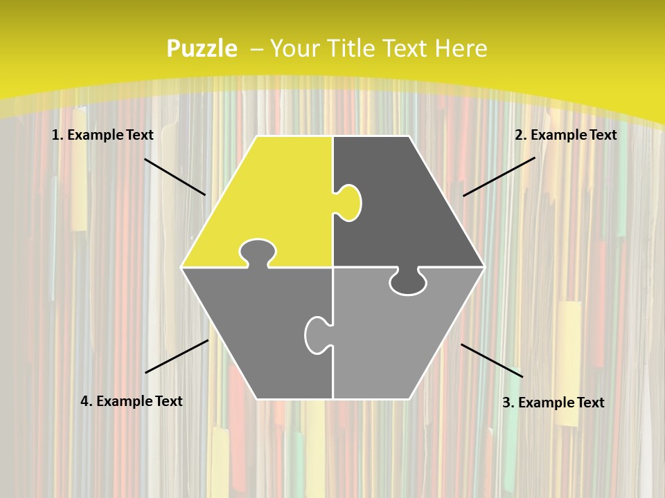 Colorful Of File Folder In The Hanger PowerPoint Template