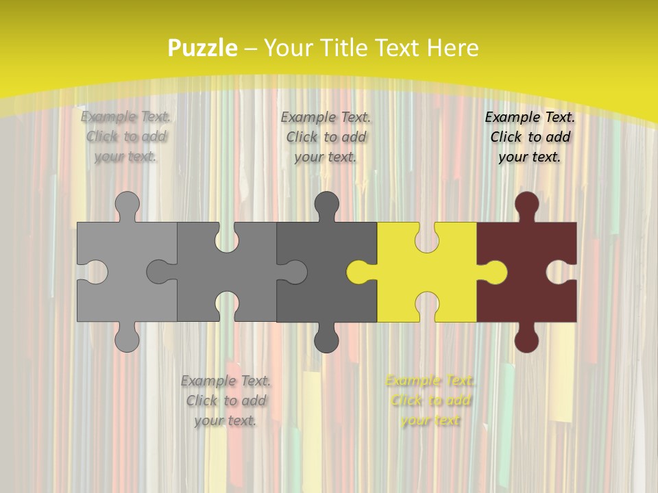 Colorful Of File Folder In The Hanger PowerPoint Template