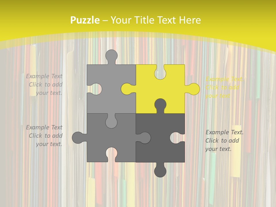 Colorful Of File Folder In The Hanger PowerPoint Template