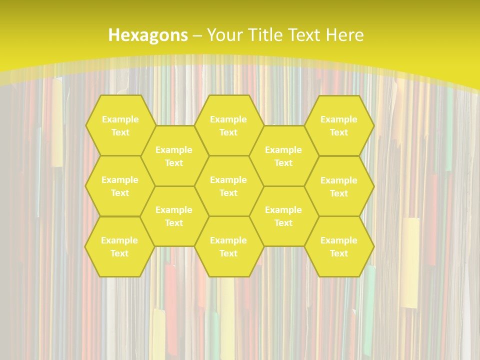 Colorful Of File Folder In The Hanger PowerPoint Template