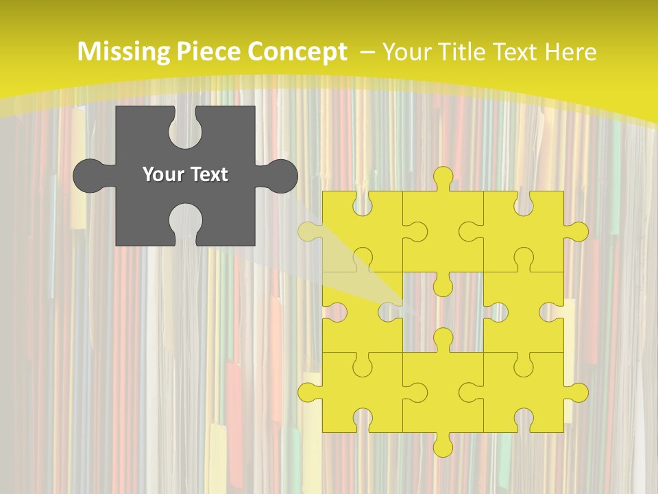 Colorful Of File Folder In The Hanger PowerPoint Template