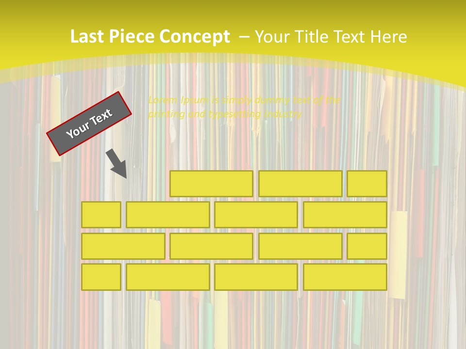 Colorful Of File Folder In The Hanger PowerPoint Template