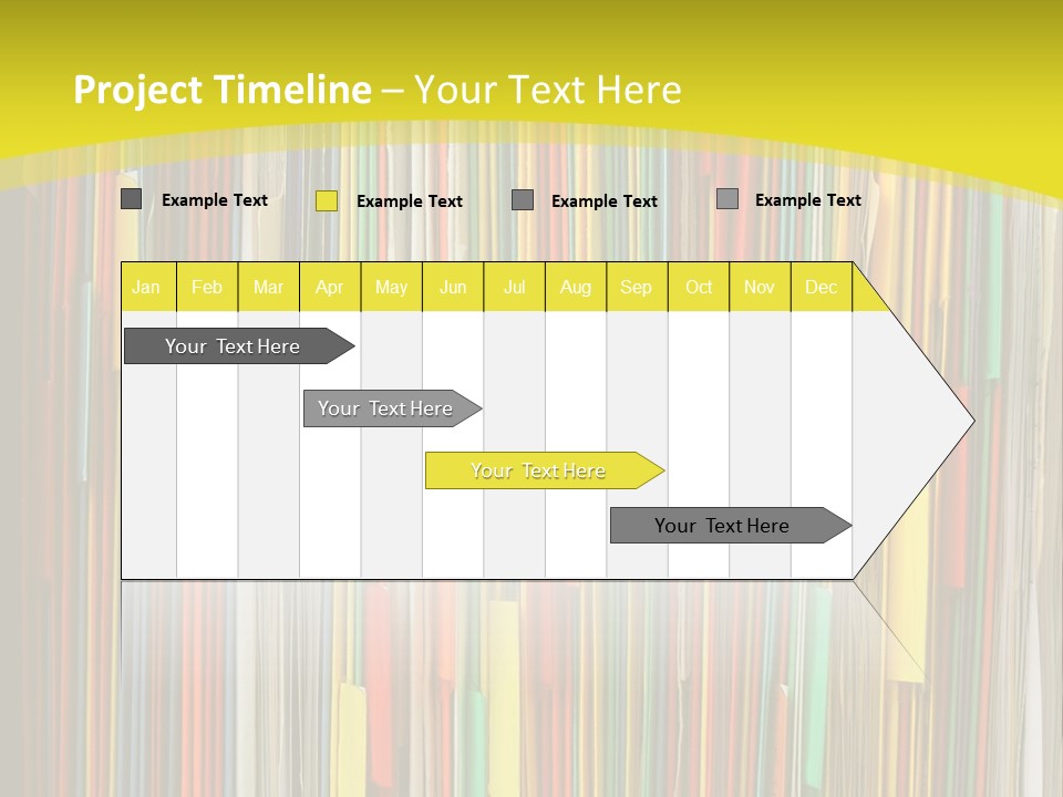 Colorful Of File Folder In The Hanger PowerPoint Template