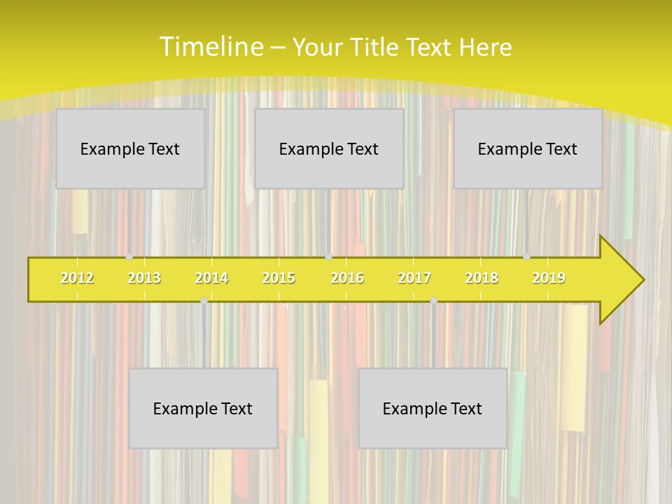 Colorful Of File Folder In The Hanger PowerPoint Template
