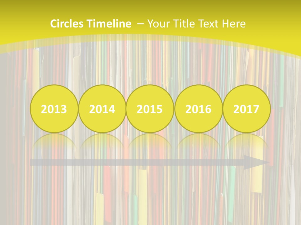 Colorful Of File Folder In The Hanger PowerPoint Template