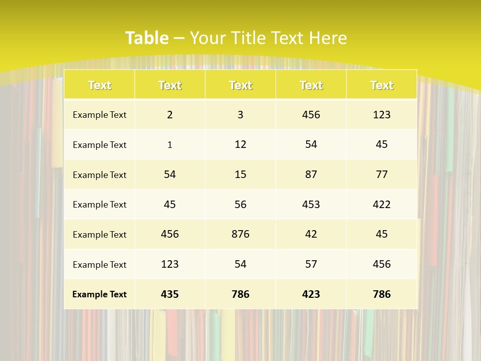 Colorful Of File Folder In The Hanger PowerPoint Template