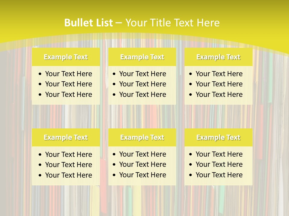Colorful Of File Folder In The Hanger PowerPoint Template