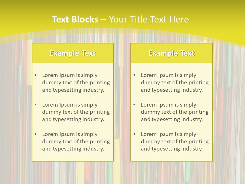 Colorful Of File Folder In The Hanger PowerPoint Template