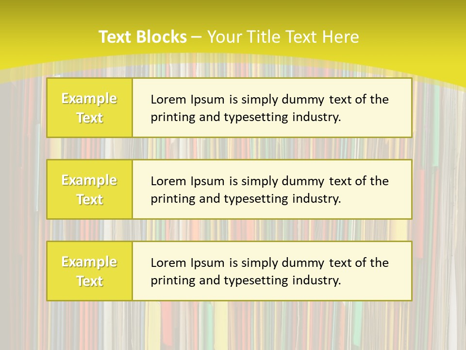 Colorful Of File Folder In The Hanger PowerPoint Template