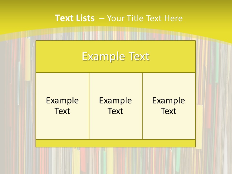 Colorful Of File Folder In The Hanger PowerPoint Template