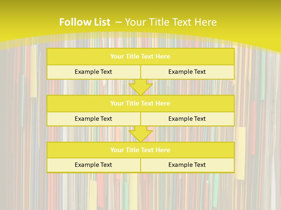 Colorful Of File Folder In The Hanger PowerPoint Template