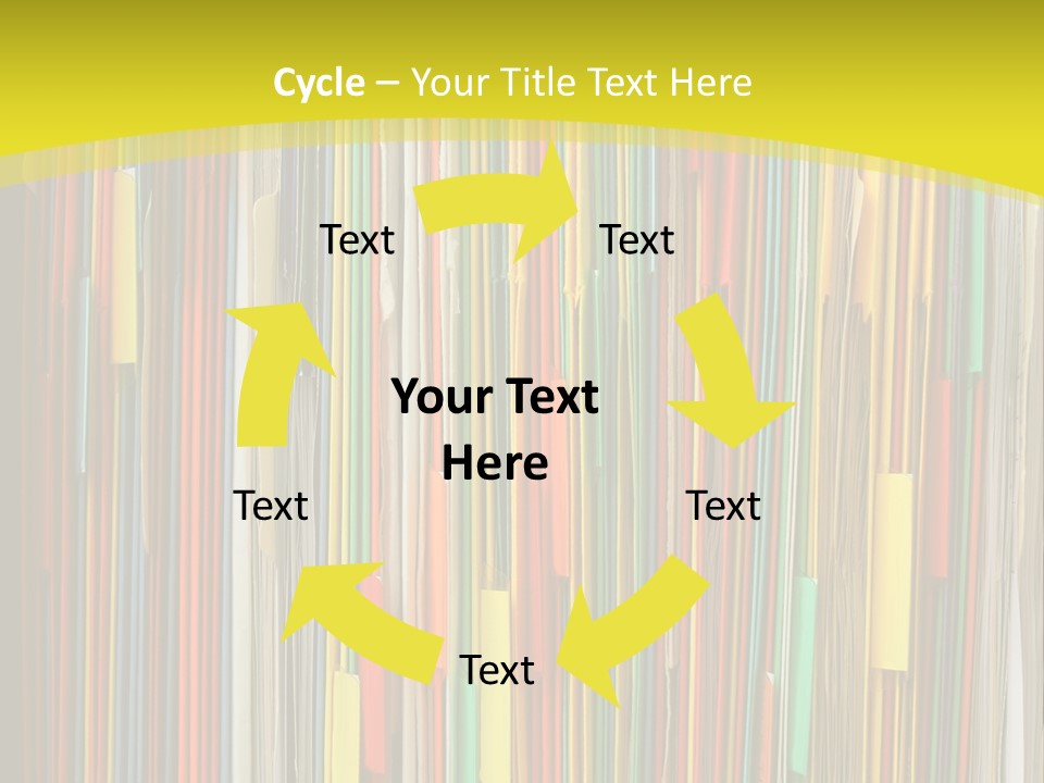 Colorful Of File Folder In The Hanger PowerPoint Template