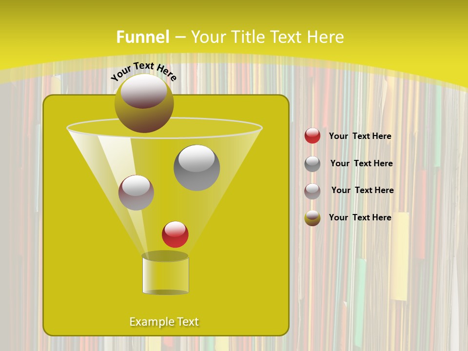 Colorful Of File Folder In The Hanger PowerPoint Template