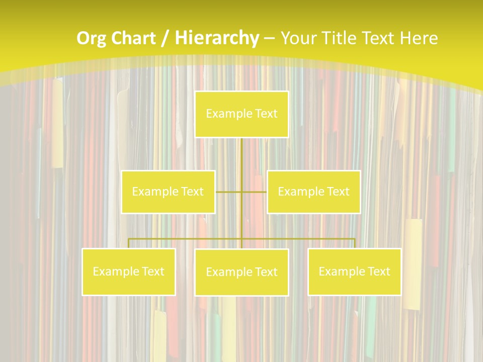 Colorful Of File Folder In The Hanger PowerPoint Template