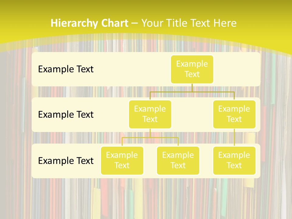Colorful Of File Folder In The Hanger PowerPoint Template