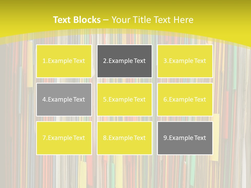 Colorful Of File Folder In The Hanger PowerPoint Template