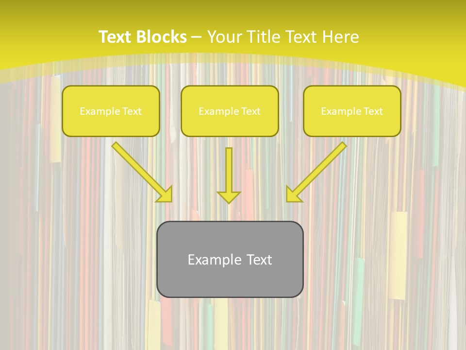 Colorful Of File Folder In The Hanger PowerPoint Template