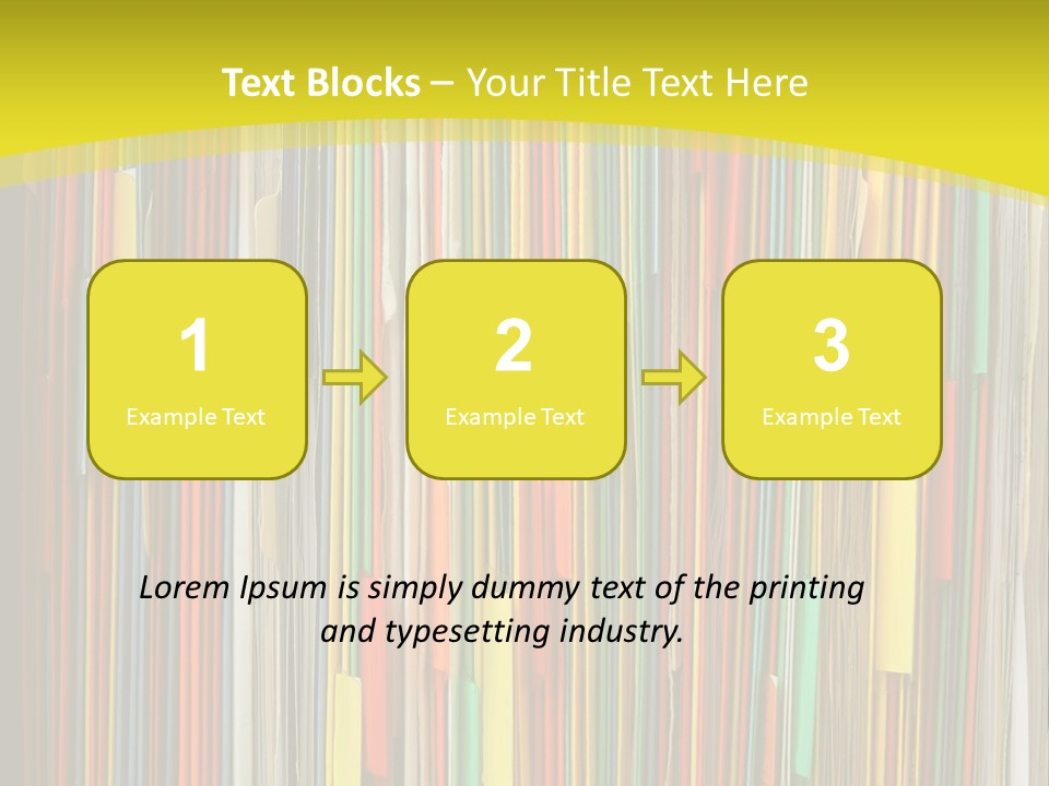 Colorful Of File Folder In The Hanger PowerPoint Template