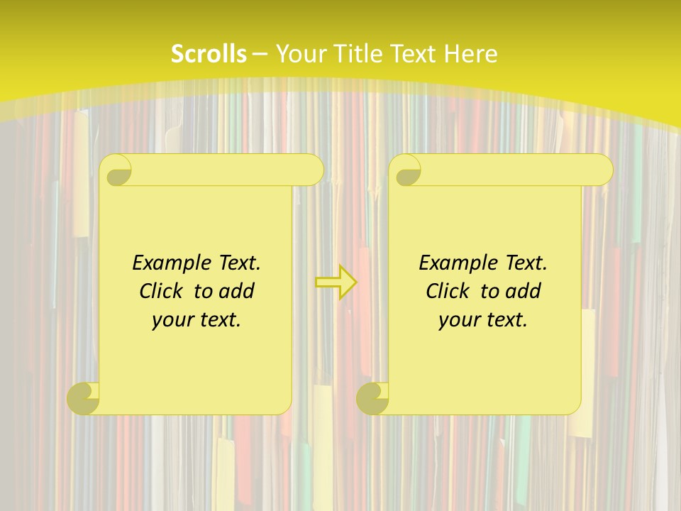 Colorful Of File Folder In The Hanger PowerPoint Template