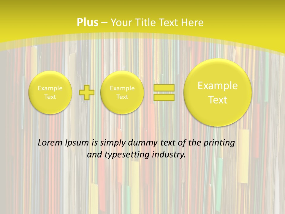 Colorful Of File Folder In The Hanger PowerPoint Template