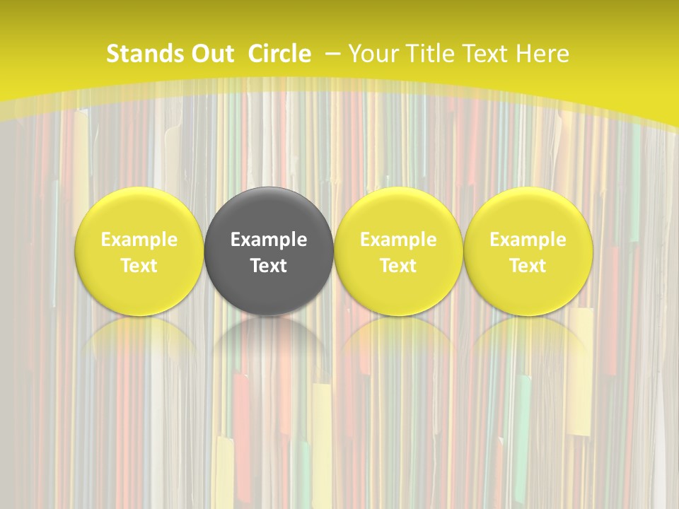 Colorful Of File Folder In The Hanger PowerPoint Template