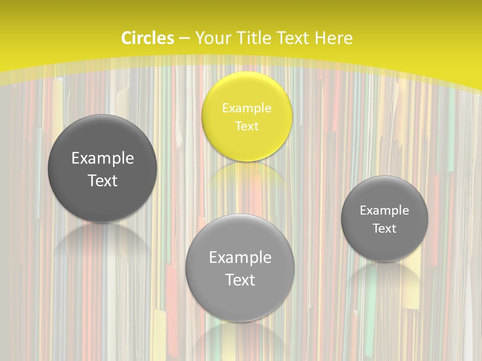 Colorful Of File Folder In The Hanger PowerPoint Template