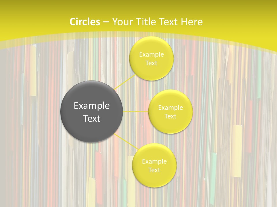 Colorful Of File Folder In The Hanger PowerPoint Template