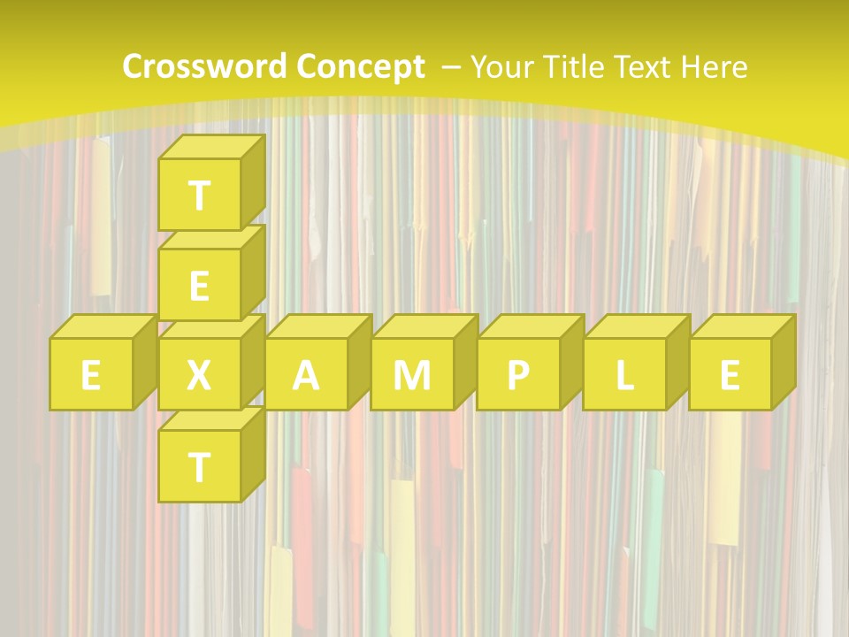 Colorful Of File Folder In The Hanger PowerPoint Template
