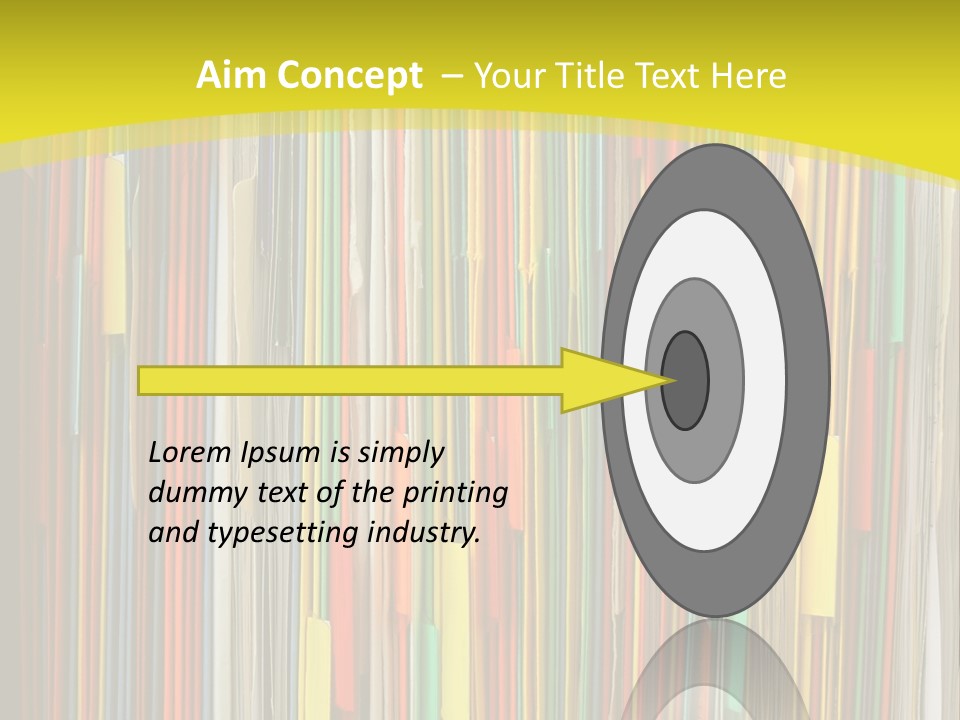 Colorful Of File Folder In The Hanger PowerPoint Template