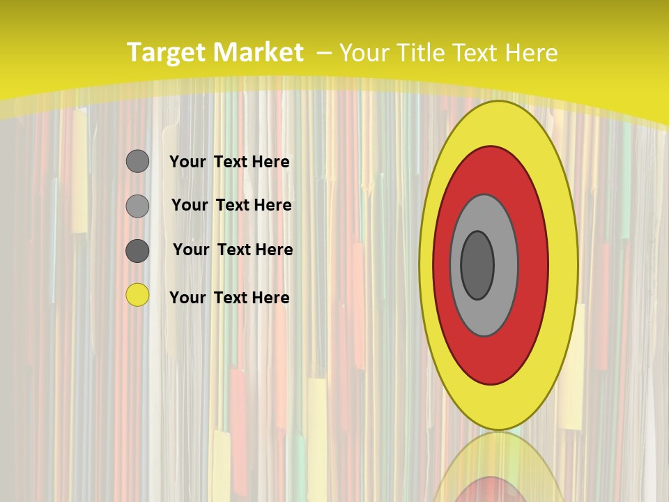 Colorful Of File Folder In The Hanger PowerPoint Template