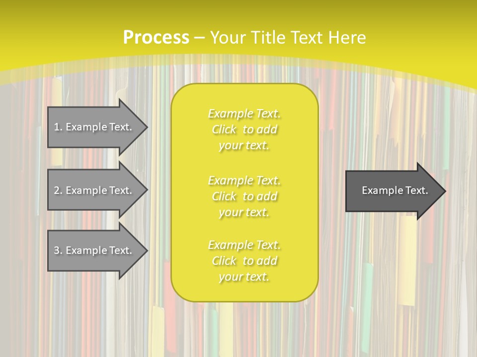 Colorful Of File Folder In The Hanger PowerPoint Template