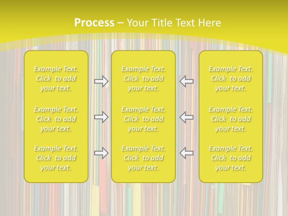 Colorful Of File Folder In The Hanger PowerPoint Template