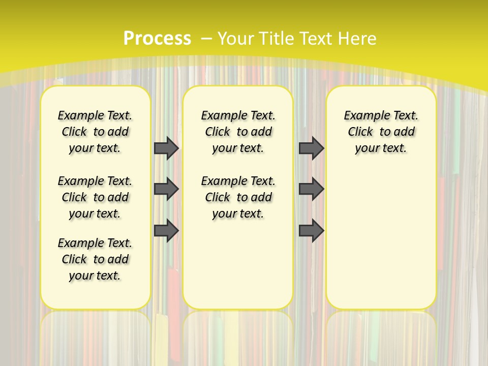 Colorful Of File Folder In The Hanger PowerPoint Template