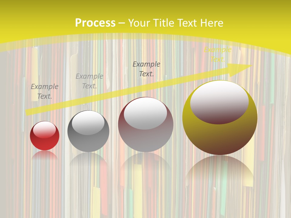 Colorful Of File Folder In The Hanger PowerPoint Template